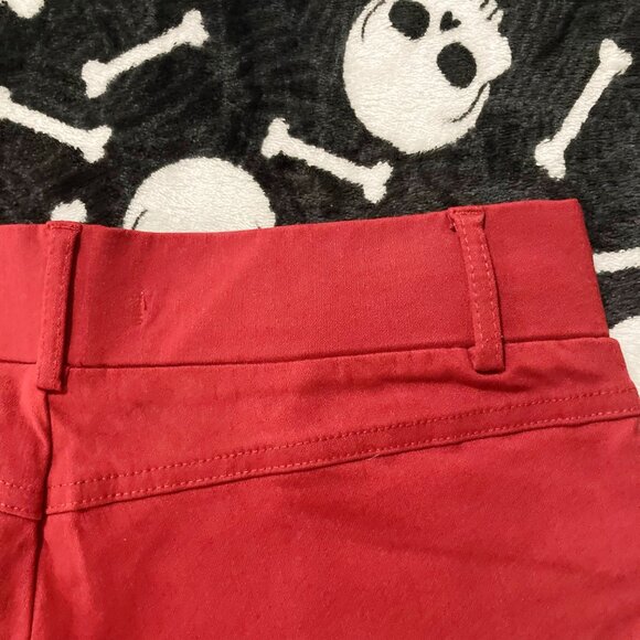 CLEO PETITES Brick red tappered straight leg pants w/ zipper pockets ~ XS SMALL - Picture 10 of 11